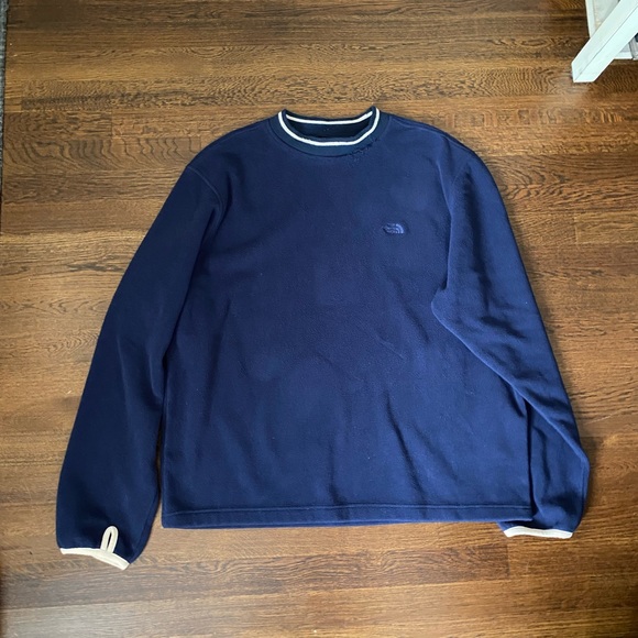 The North Face Men’s Navy Fleece Pullover Large - Picture 2 of 15